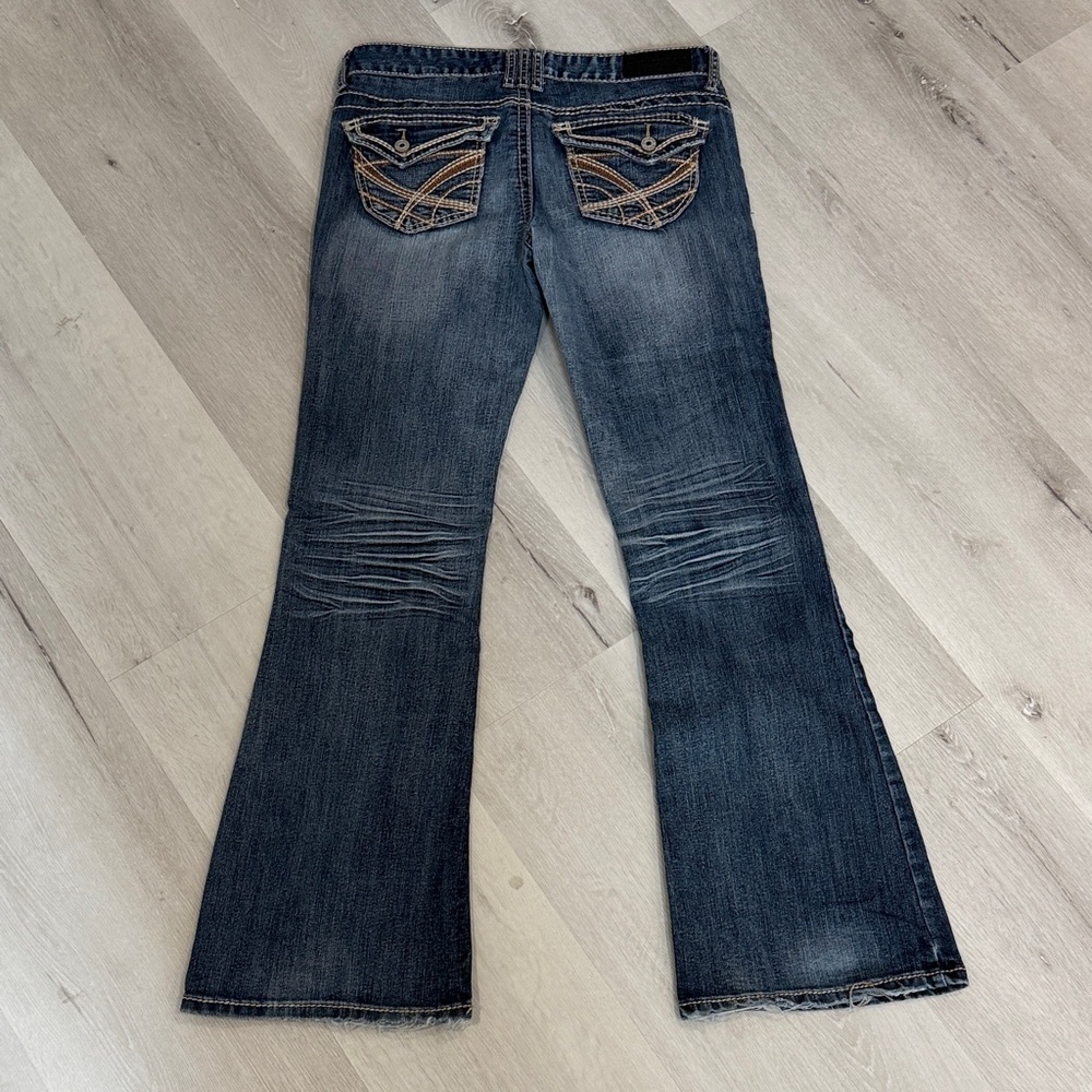 Y2K Stylish Indigo Flare Women's Jeans - Picture 5 of 5